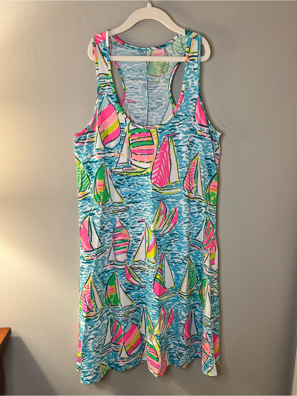 Lilly Pulitzer Melle Trapeze Tank Dress Pop Up Gotta Regatta size small - Picture 1 of 9